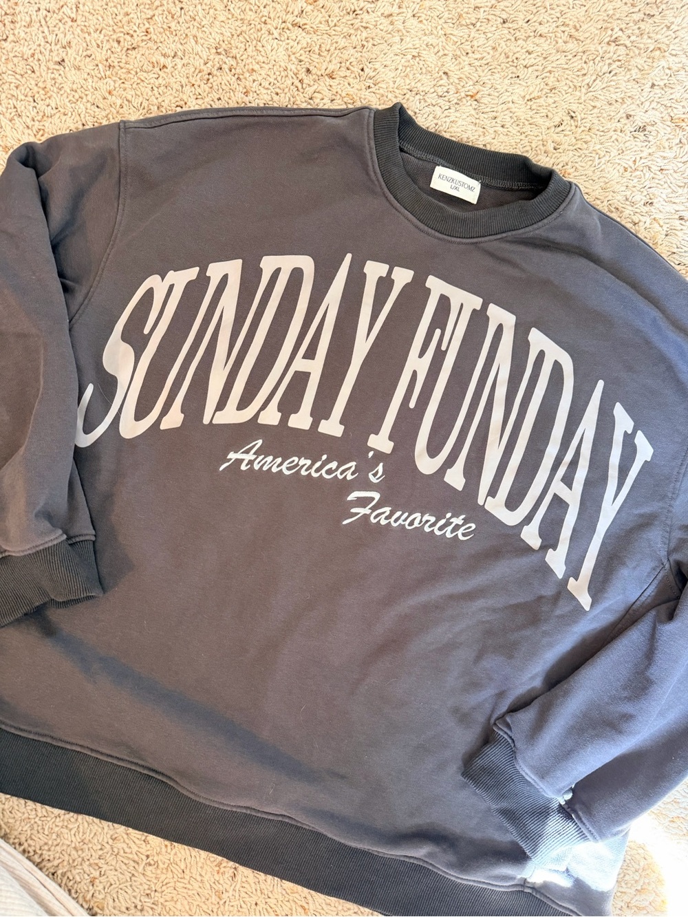 Sunday Funday Crewneck Sweatshirt - Charcoal